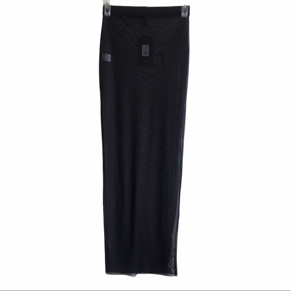 Fashion Nova Black Mesh Cover Up Skirt NWT